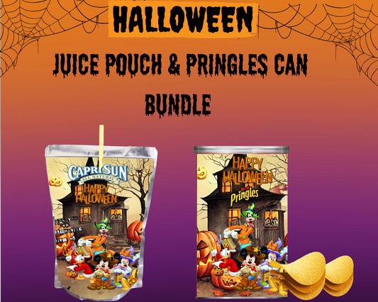Halloween JUICE POUCH & PRINGLES CAN  *Instant Download*Mickey