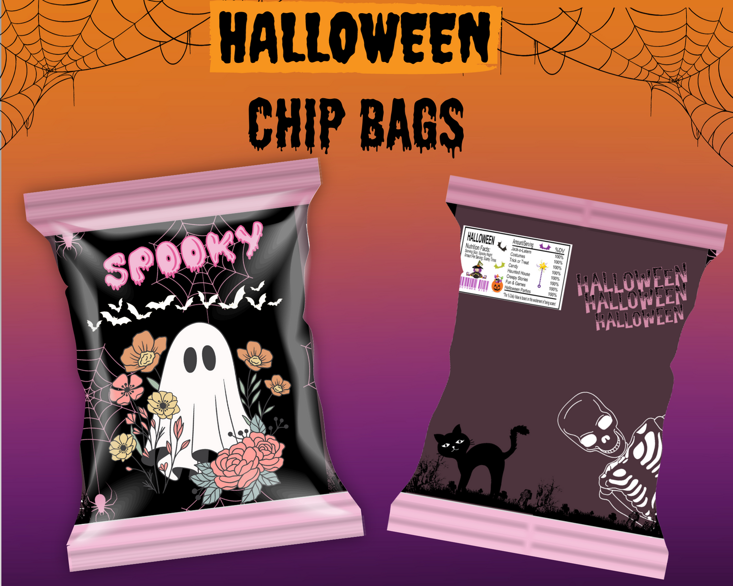Halloween Chip Bag *Instant Download*SPOOKY