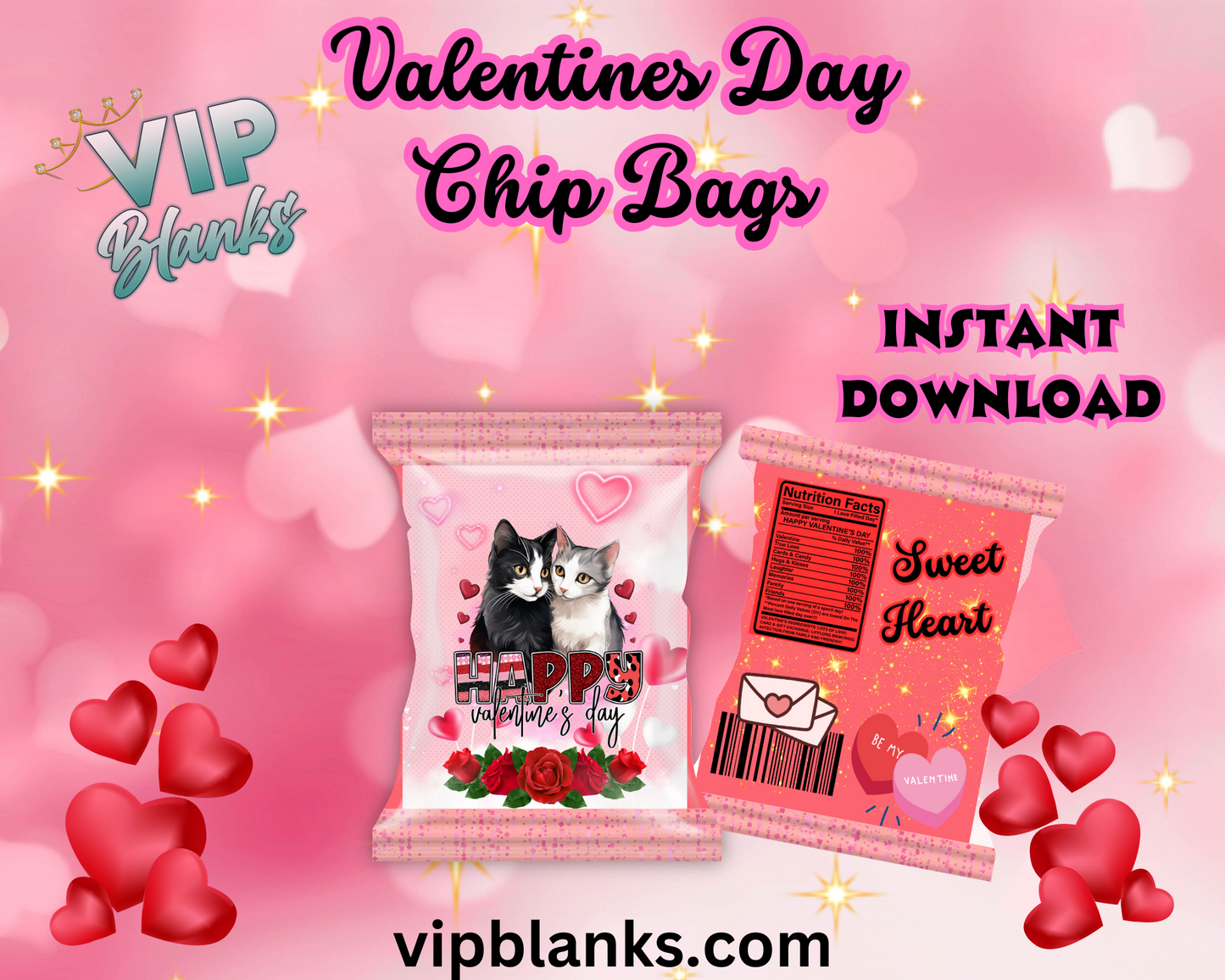 Kitty Valentines (Instant Download)