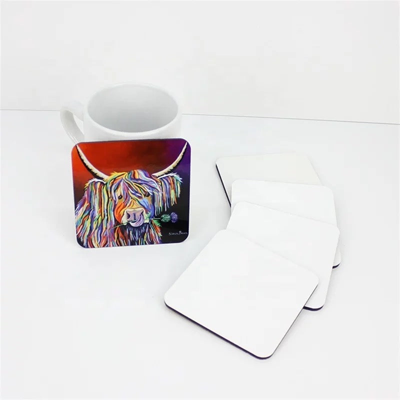 Sublimation coasters with cork bottom Square/Round