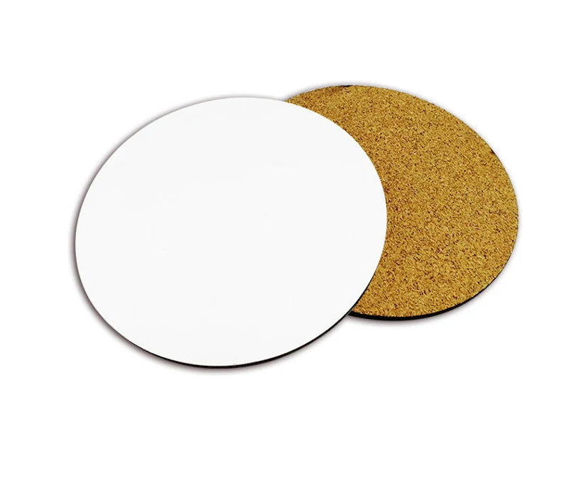 Sublimation coasters with cork bottom Square/Round