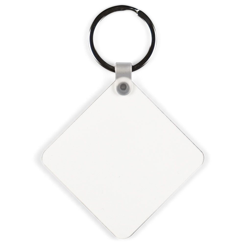 Double sided MDF Square Keychain