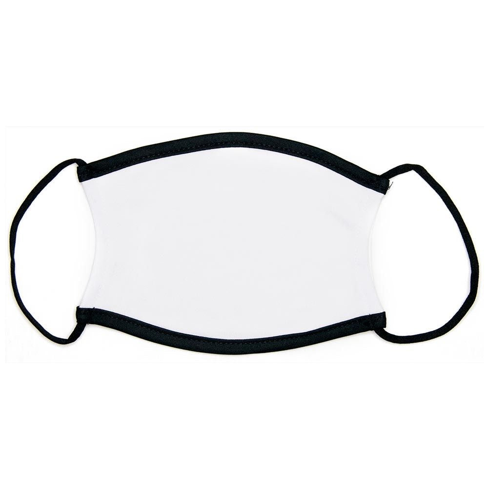 SUBLIMATION BLACK TRIM FACE MASK WITH FILTERS